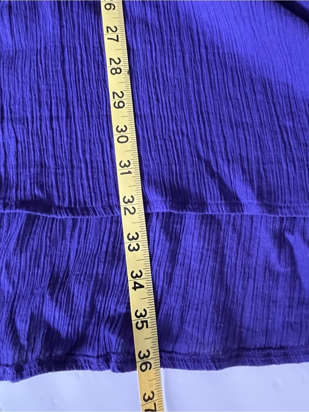 Catherines Women Purple Crinkle Gauze V Neck Short Sleeve Cotton Top Boho NWT 3X - Picture 10 of 10